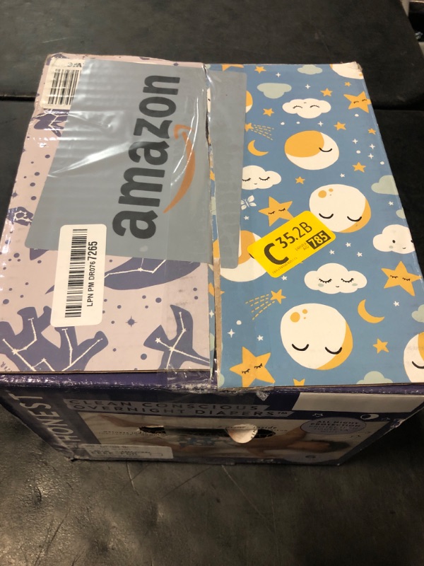 Photo 1 of The Honest Company Clean Conscious Overnight Diapers for Sensitive Skin | Hypoallergenic, Fragrance Free | Cozy Cloud + Star Signs | Club Box, Size 6 (35+ lbs), 34 Count