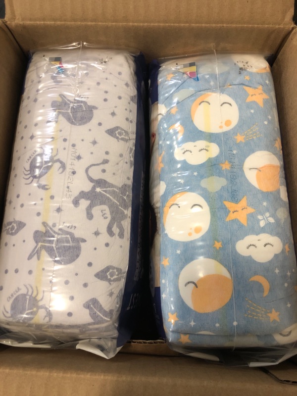 Photo 1 of The Honest Company Clean Conscious Overnight Diapers for Sensitive Skin | Hypoallergenic, Fragrance Free | Cozy Cloud + Star Signs | Club Box, Size 6 (35+ lbs), 34 Count