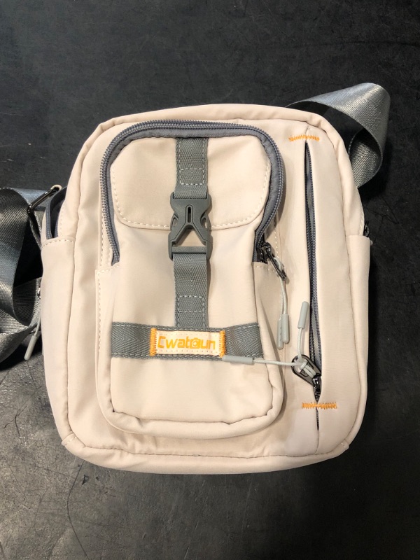Photo 1 of Cwatcun Camera Bag?SLR DSLR Canvas Sling Bag Small Compact Camera Shoulder Bag Crossbody Camera Case photography Purse for Canon Nikon Sony Fuji Mirrorless Cameras, White