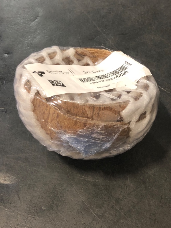 Photo 1 of Sri Care Natural Coconut Bowl Halves Coconut Shell for handicraft or pet feeder and candle maker and Christmas and Halloween decorations (2, with fiber)