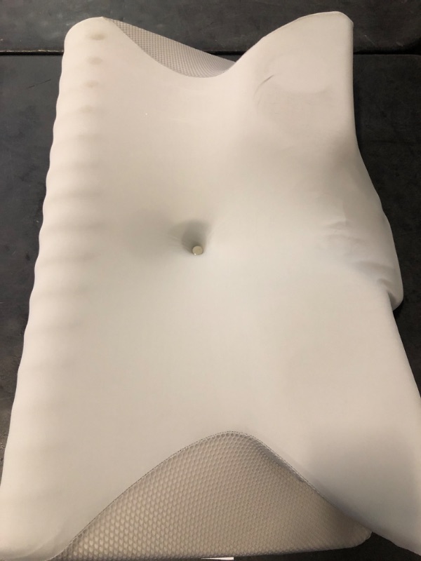 Photo 1 of Cervical Pillow for Neck Pain Relief, Cooling Contour Memory Foam Pillows Support Odorless Ergonomic Neck Pillow Adjustable Orthopedic Bed Pillow for Side Back Stomach Sleeper with Pillowcase,Grey