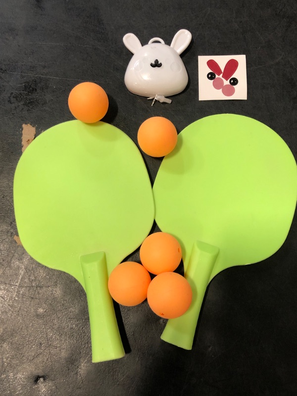 Photo 1 of Aihosier Table Tennis Trainer Set, Parent-Child Interaction,Hanging Ping Pong with 5 Balls, Racket and Base, Adjustable Hanging Table Tennis Trainer.