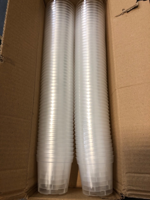 Photo 1 of RooTrimmer 2.5" Clear Seeding Pots 100-Pack Round for Seeds Starter Pots, Seeds Germination Transparent Nursery Pot with Drainage Holes (2.5Inch,100Pcs,Clear)