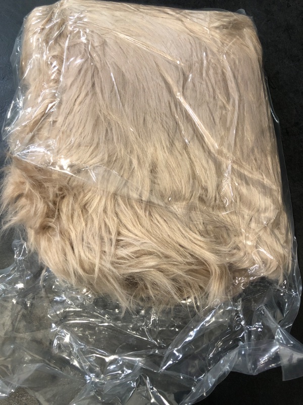 Photo 1 of Ashler Faux Fur Rug, Beige Area Rugs, Fluffy Sheepskin Fur Rug, Fuzzy Ultra Soft 2 x 3 Ft Rugs, Machine Washable Shag Rug, Nursery Throw Rugs for Bed, Living, Kids Room