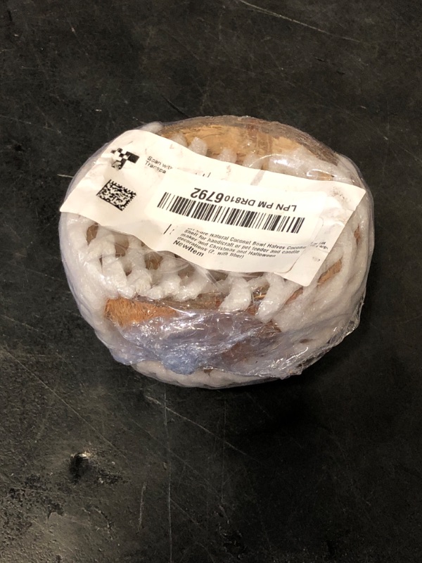 Photo 1 of Sri Care Natural Coconut Bowl Halves Coconut Shell for handicraft or pet feeder and candle maker and Christmas and Halloween decorations (2, with fiber)