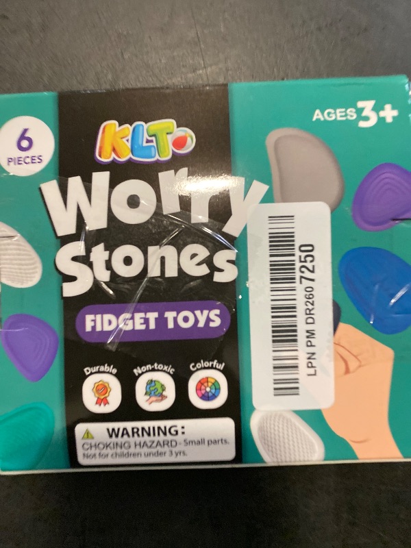 Photo 1 of Ages 3+ Fidget Toys Adults Sensory Stone: 6 Pack Textured Worry Stone for Autism Kids Calming Down - Fidget Stress Toys for Anxiety Relief - Small Students Prizes Fidget Toys