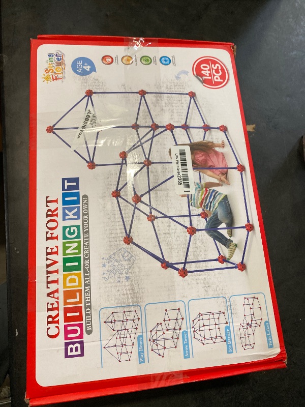 Photo 1 of Fort Building Kit for Kids,STEM Construction Toys, Christmas & Birthday Gift for 4 5 6 7 8 9 10 11 12 Years Old Boys and Girls,Ultimate Creative Set for Indoor & Outdoors Activity,140 Pcs,Original