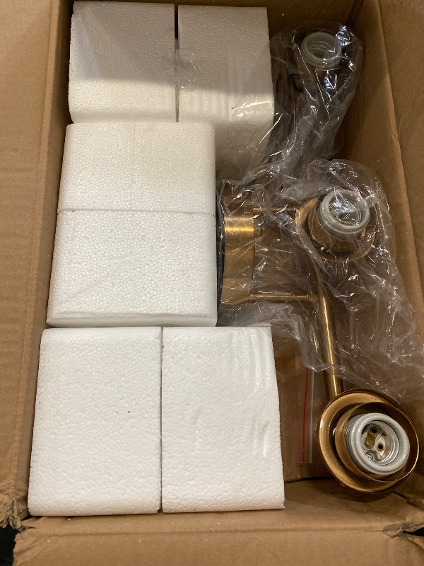Photo 1 of 3-Light Gold Bathroom Light Fixtures, Modern Bathroom Vanity Light with Clear Glass Shade, Brushed Gold Bath Wall Mount Lights, Wall Lamp for Mirror Kitchen Bedroom Hallway Living Room Hallway