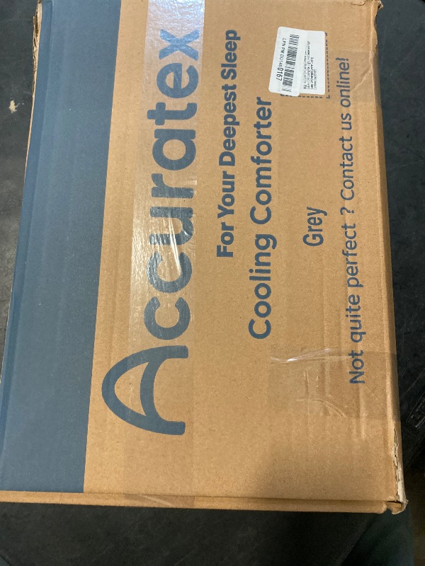 Photo 1 of ACCURATEX Cooling Comforter Queen/Full Size, Arc-Chill Cooling Blanket, Lightweight Cool Blankets for Hot Sleepers and Night Sweats, Silky Soft Breathable Summer Cool Comforter,Grey(90"x90")