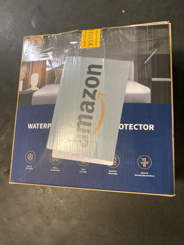 Photo 1 of 100% Waterproof Queen Mattress Protector Breathable Cooling 3D Air Fabric Mattress Cover Smooth Soft Hypoallergenic Noiseless Bed Cover Machine Washable Vinyl Free, 8-21'' Deep Pocket