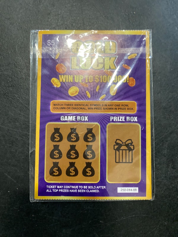 Photo 1 of WINGKIND Gold Luck Pregnancy Announcement Fake Lottery Scratch Off Tickets, Great Idea for Pregnancy Reveal, 4 Cards