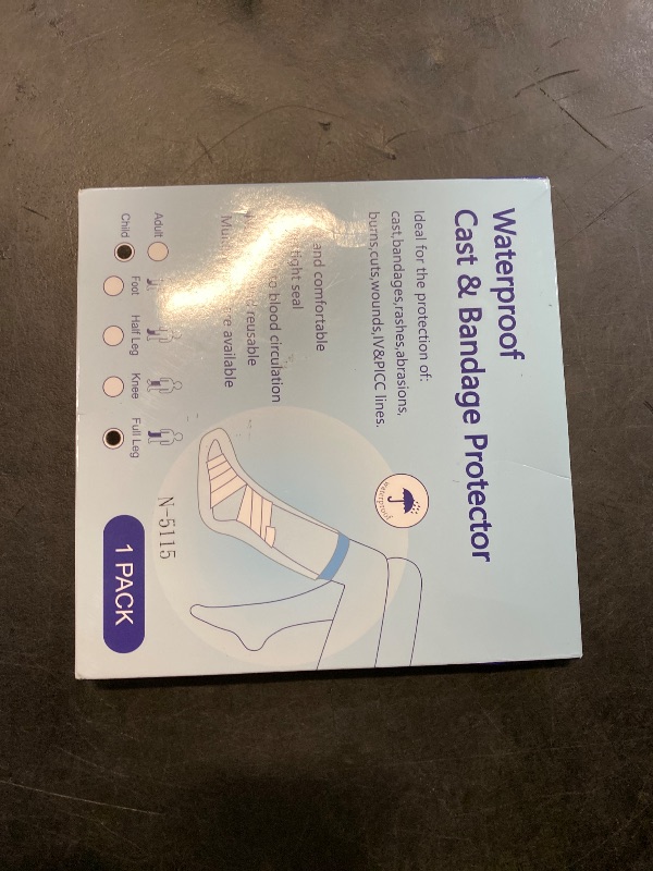 Photo 1 of Clheatky Waterproof Cast Cover for Shower Kids Cast Covers for Leg Cast Bag for Shower Leg Cast Cover for Bathing after Surgery Keep Bandage Dry Cast Protector for Foot, Ankle Wound