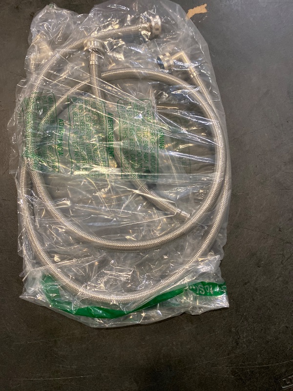 Photo 1 of Steam Dryer Hose Installation Kit - 6 Ft 90 Degree Elbow Stainless Steel Hose,1ft Inlet Adapter And Y Connector,Fits All Normal Household Water Supply Lines by TOMOON