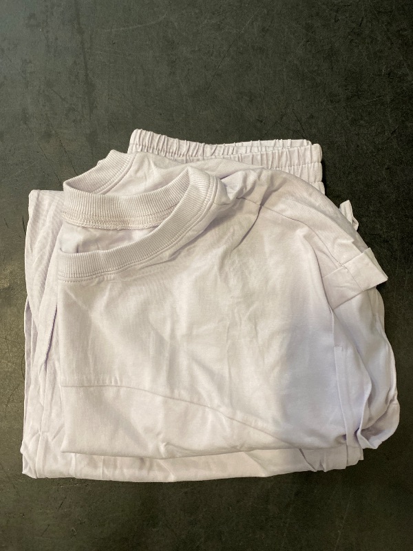 Photo 1 of Size L Fisoew Women's Two Piece Outfits Casual Lounge Sets Crop Tops and Joggers Tracksuit with Pockets