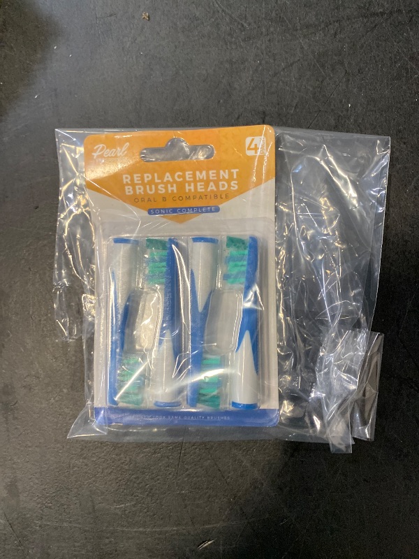 Photo 1 of Replacement Toothbrush Heads for Oral B Sonic Complete Brush Heads Refills 4 Pack Oralb Braun Compatible Replacement Brush Heads for Sonic, Sonic Complete & Vitality Sonic Oral-B Electric Base