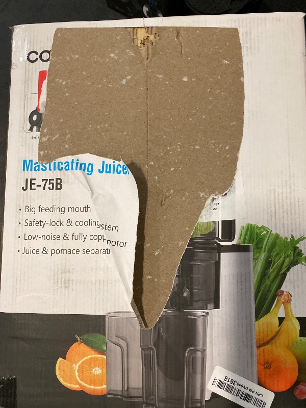Photo 1 of Cold Press Juicer, 5.8" Wide Feed Chute Juice Extractor Machine with 400W, High Juice Yield, Slow Masticating Juicer for Whole Vegetables & Fruits, Metallic Silver