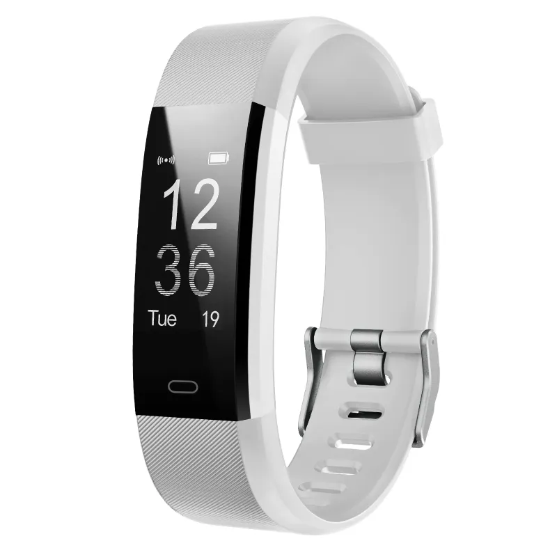 Photo 1 of Of White PIVHH Fitness Tracker with Heart Rate Blood Monitor, Sleep Tracker, Step Count, Alarm, Walking, Running & Biking Modes– Charger Not Included - Charges Through Computer 