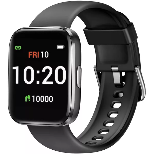 Photo 1 of Black Letsfit Smartwatch Fitness Tracker Advanced Fitness Tracking, Such As Real-Time And Auto-matic Spo2 Measurement Automatic Sleep Tracking, 24/7 Heart Rate Monitoring 14 Sports Modes And More For iPhone And Android IW1