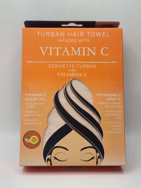Photo 1 of 2 Pack Vitamin C Turban Stimulates Hair Growth Promotes Healthy Scalp Repairs Dry & Dam-aged Hair New