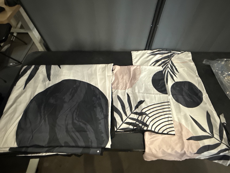 Photo 1 of (Without Comforter)Sheet and Pillowcase Set Boho Duvet Cover King Black Mid Century Arch Sun Modern Abstract Vintage Boho Bedding Sets for All Seasons, 3 Piece Set(NO COMFORTER) 