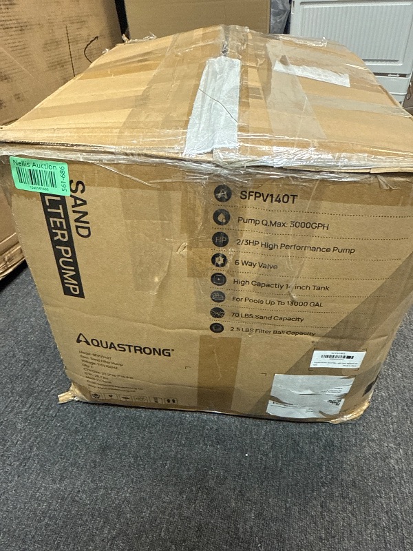 Photo 1 of AQUASTRONG 16in Sand Filter Pump for Above Ground Pool with Timer, 3/4 HP Pool Pumps Above Ground 3800 GPH for Pools up to 16000 GAL, Pool Filter with 6-Way Valve, Improved Circulation and Filtration