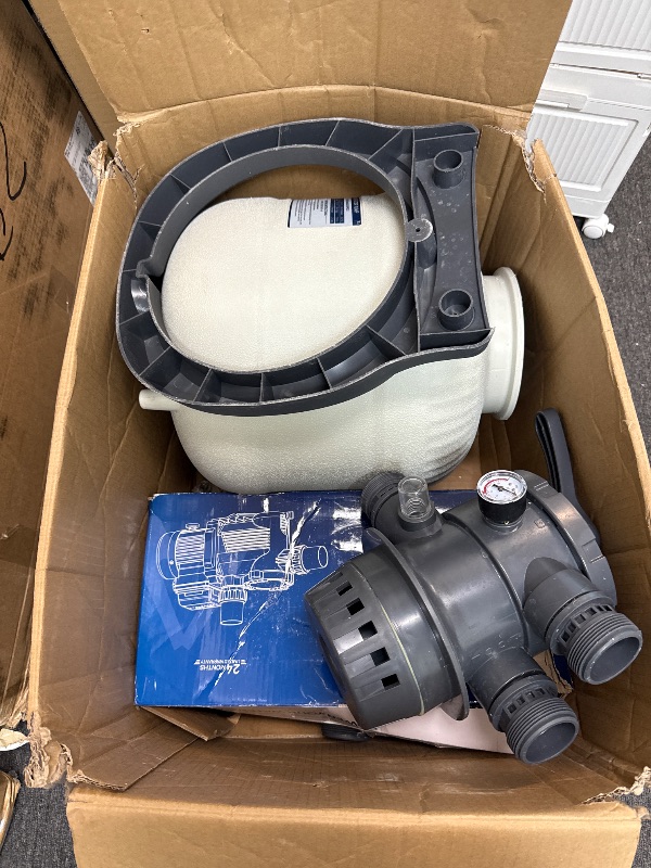Photo 1 of AQUASTRONG 16in Sand Filter Pump for Above Ground Pool with Timer, 3/4 HP Pool Pumps Above Ground 3800 GPH for Pools up to 16000 GAL, Pool Filter with 6-Way Valve, Improved Circulation and Filtration