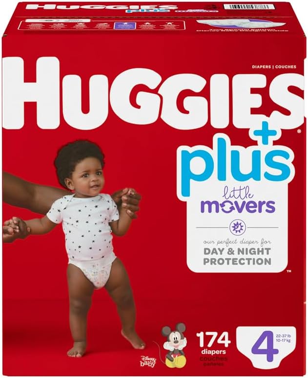 Photo 1 of Huggies Plus Diapers, Size 4, 174 Count