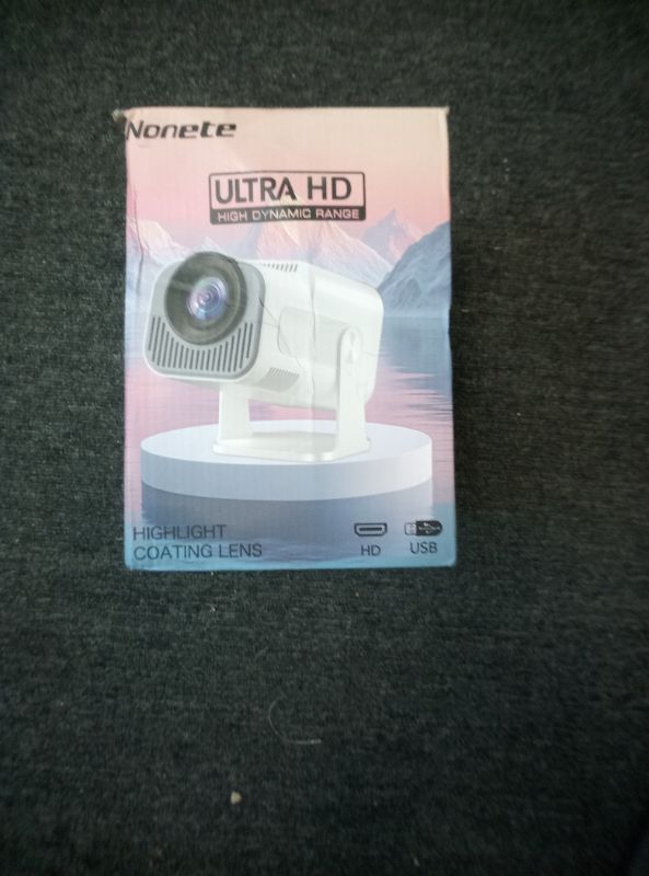 Photo 1 of  Mini Projector Support 4K 1080P FHD Auto Keystone 270° Rotatable with WiFi 6 and Bluetooth 5.2 Projector Portable Compatibile with HDMI/TV Stick/Memory Stick/Laptop,Black