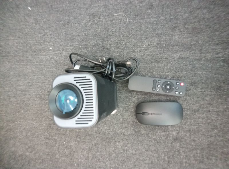 Photo 1 of  Mini Projector Support 4K 1080P FHD Auto Keystone 270° Rotatable with WiFi 6 and Bluetooth 5.2 Projector Portable Compatibile with HDMI/TV Stick/Memory Stick/Laptop,Black