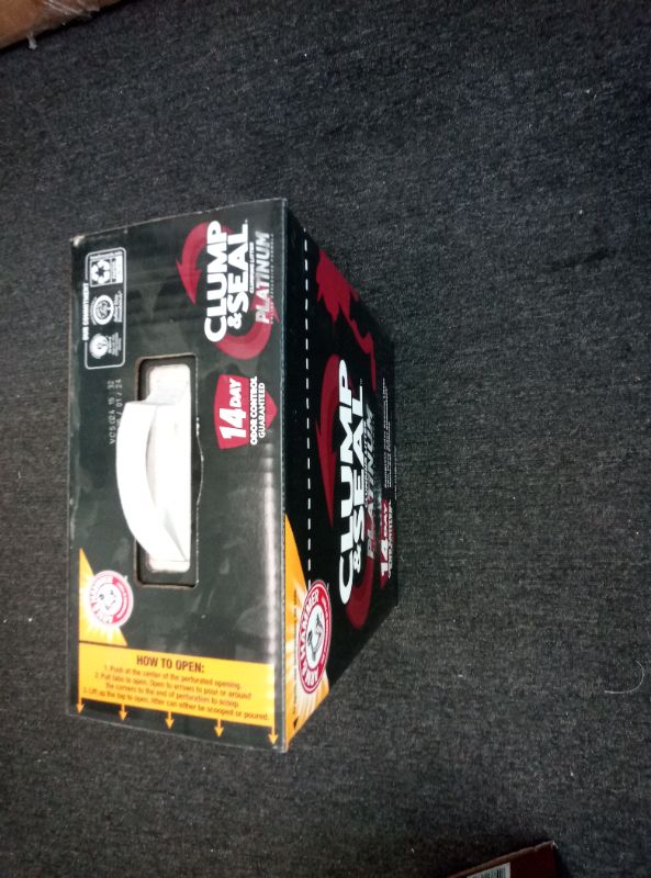 Photo 1 of ARM & HAMMER Clump & Seal Platinum Cat Litter, Multi-Cat, 14-Day Odor Control, Rock-Hard Clumps, 27.5 lbs – Powerful Odor Eliminator with Baking Soda