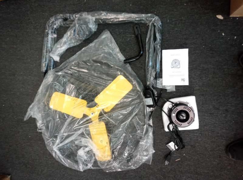 Photo 1 of 24" Industrial Fan Heavy Duty, 8500 CFM High Velocity Floor Fan 3 Speeds, Metal Construction and Aluminum Blades, 360° Tilt Metal Fan for Warehouse Garage Shop Workshop Factory and Basement Yellow