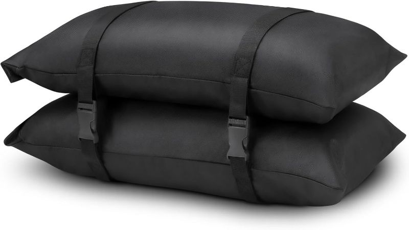 Photo 1 of 100 LBS Sand Bags for Weight (2-Pack), Umbrella Base Weight Sandbags for Hold Down Trampoline, Poolside, Patio & Cantilever Umbrella Stands, Outdoor Garden Furniture Backyard (Without Sand)
