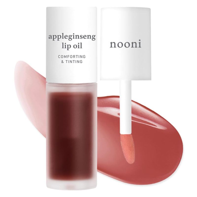 Photo 1 of NOONI Korean Lip Oil - Appleginseng | Lip Stain, Gift, Long-Lasting, Moisturizing, Plumping, Revitalizing for Dry Lips, Waterproof, No Peel Off, Korean Lip Tint 0.12 Fl Oz