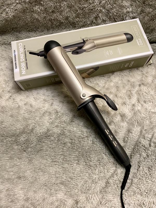 Photo 1 of INFINITIPRO BY CONAIR Tourmaline Ceramic 1 1/4-inch Curling Iron, 1 1/4-inch Digital Curling Iron, 1 ¼ inch barrel produces loose curls – for use on medium and long hair