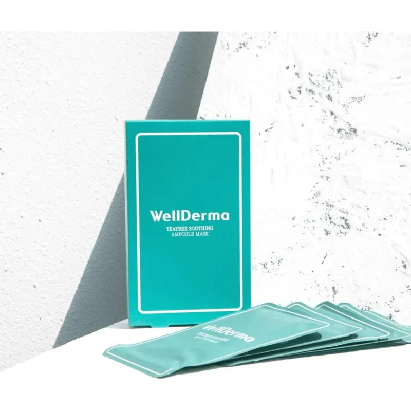 Photo 1 of WellDerma TeaTree Soothing Ampoule Mask Paper Box 25ml *10 pcs