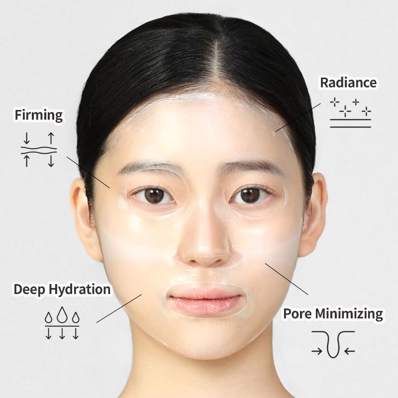 Photo 1 of WELLDERMA Sapphire Collagen Hydro Impact Fitting Mask, Face Mask for Dry Skin, With Niacinamide and Marine Collagen 10pk