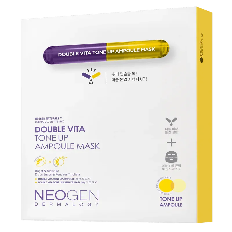 Photo 1 of NEOGEN DERMALOGY Double Vita Tone Up Ampoule Mask (30g+3g) (5pack)