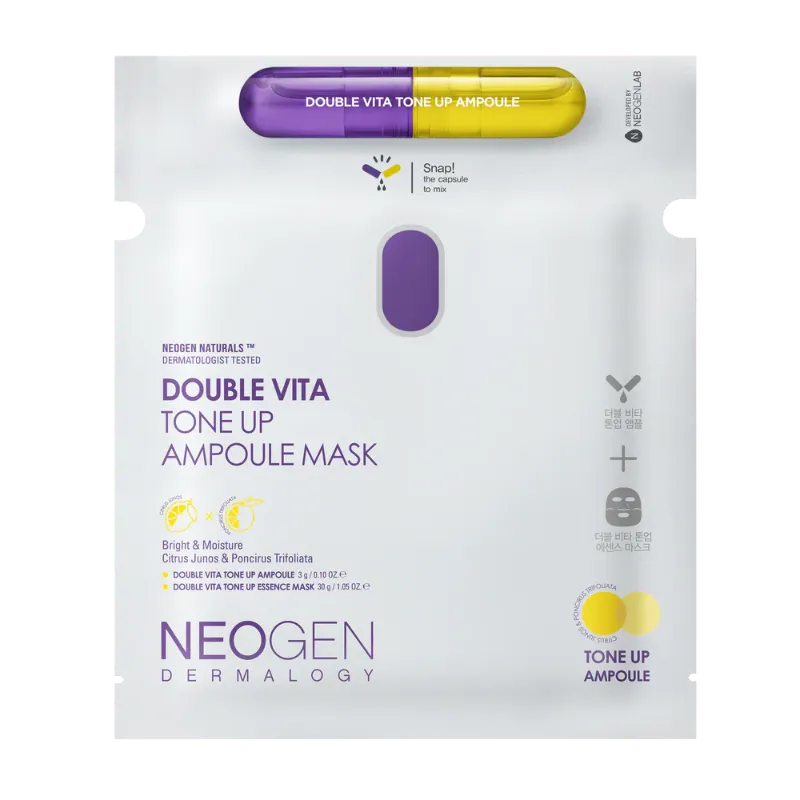 Photo 1 of NEOGEN DERMALOGY Double Vita Tone Up Ampoule Mask (30g+3g) (5pack)