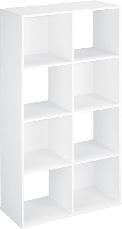 Photo 1 of Cubeicals 8 Cube Storage Shelf Organizer Bookshelf Stackable, Vertical or Horizontal, Easy Assembly, Wood, White