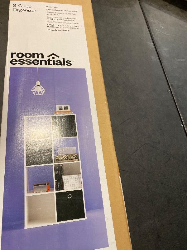 Photo 1 of Cubeicals 8 Cube Storage Shelf Organizer Bookshelf Stackable, Vertical or Horizontal, Easy Assembly, Wood, White
