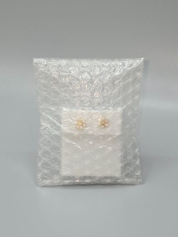 Photo 1 of Snowflake Gold Plated Diamond Earrings 