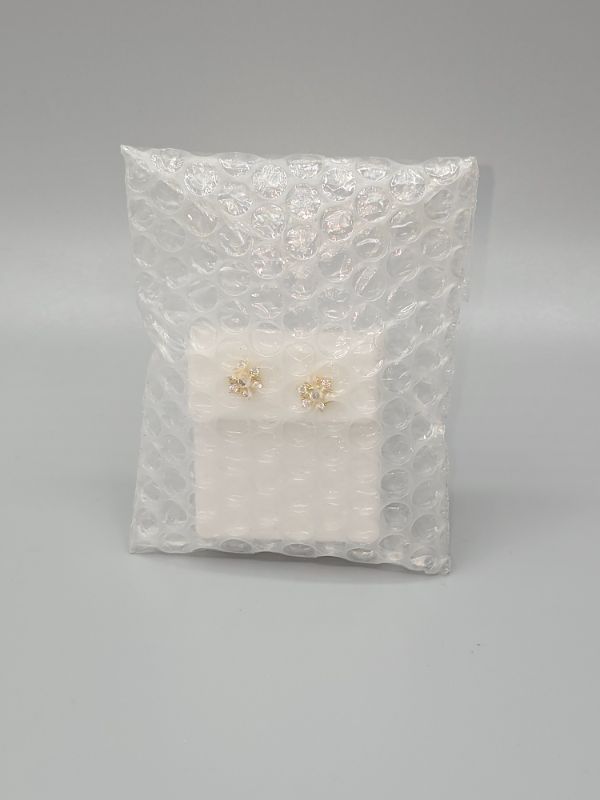 Photo 1 of Snowflake Diamond Gold Plated Earrings 