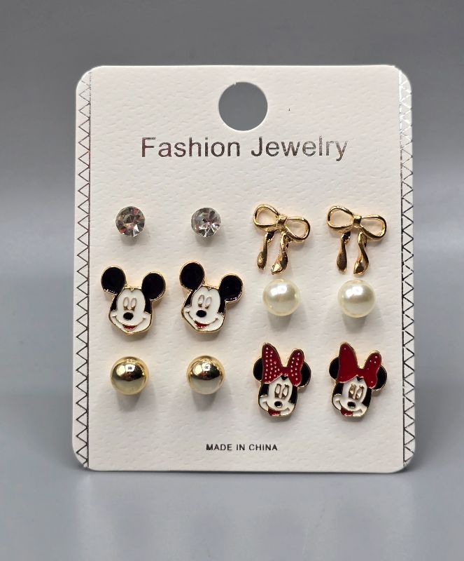 Photo 1 of 6 Set Minnie & Mickey Earrings