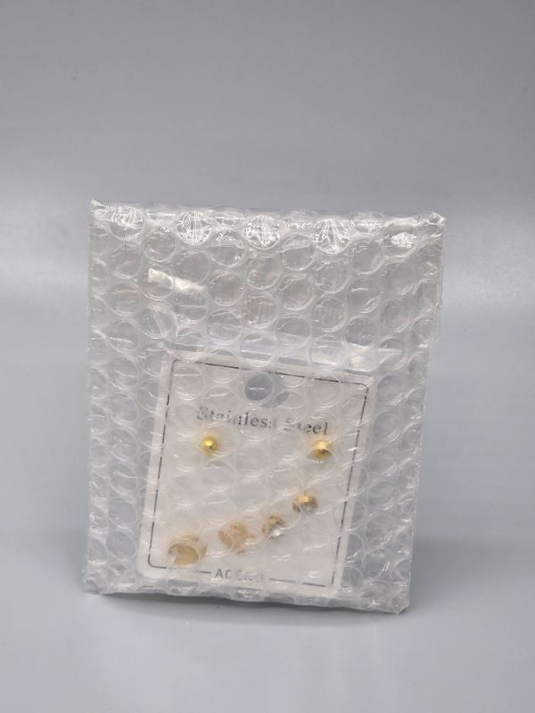 Photo 1 of 3 Set Chanel Gold Stainless Steel Earrings Acero