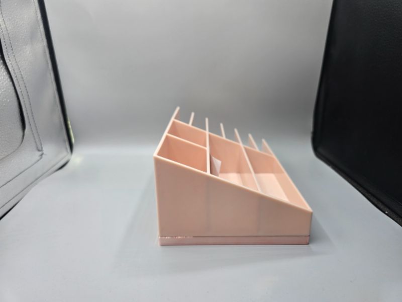 Photo 1 of MDesign Plastic Cosmetic Organizer Palette Storage Center with 10 Sections for Bathroom Vanity Countertop - Hold Makeup Brushes Lipstick Lip Gloss