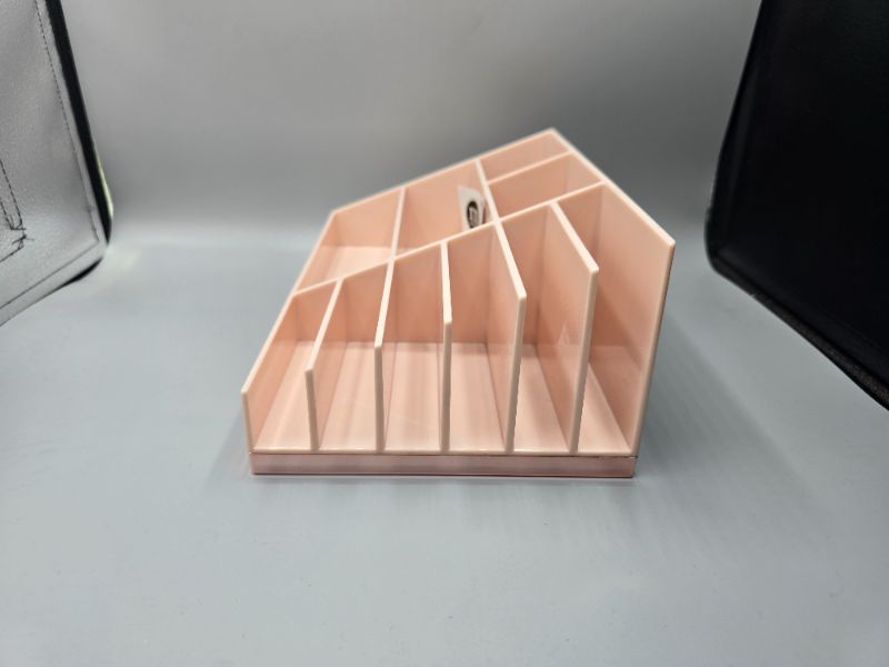 Photo 1 of MDesign Plastic Cosmetic Organizer Palette Storage Center with 10 Sections for Bathroom Vanity Countertop - Hold Makeup Brushes Lipstick Lip Gloss