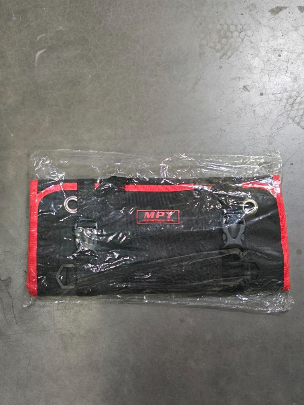 Photo 1 of Mpt  Tool Bag, Tool Organizer with 11 Toll Pouches Motorcycle Electricians Tool Bag Wrench Roll Up Pouch, Without Tools