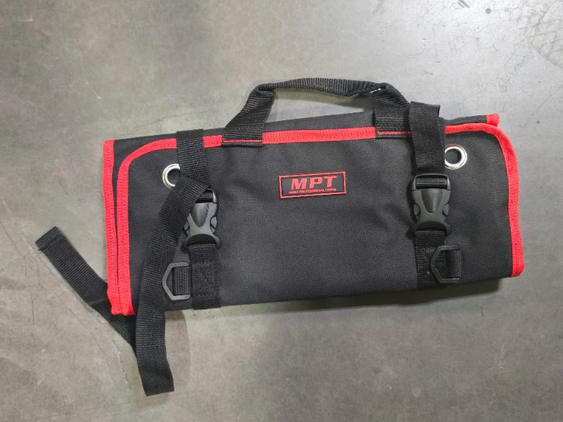 Photo 1 of Tool Bag, MPT Tool Organizer with 11 Toll Pouches Motorcycle Electricians Tool Bag Wrench Roll Up Pouch, Without Tools