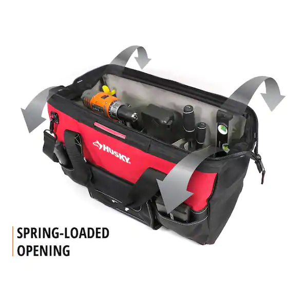 Photo 1 of 22 in. Spring-Loaded Tool Bag
