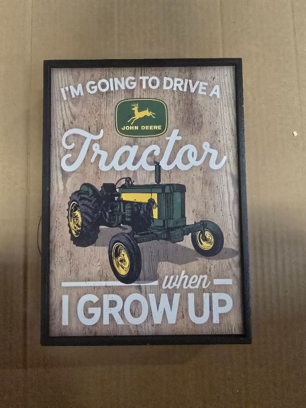 Photo 1 of John Deere 6.5"x9" Wooden Sign By Open Roads 